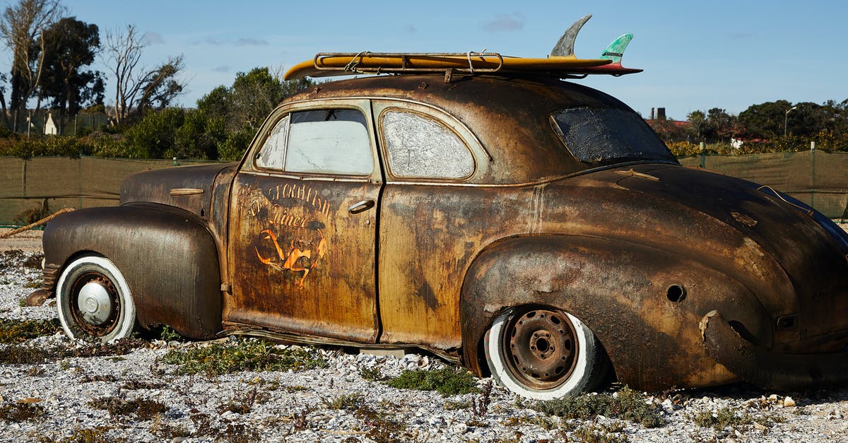 How to calculate the damage to a rental car? - Vintage rusty broken car on gravel How to calculate the damage to a rental car? - Vintage rusty broken car on gravel