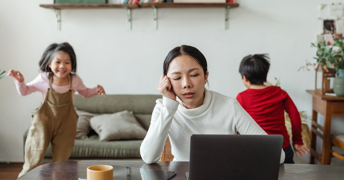 How to reduce anxiety about travelling using airplanes? [duplicate] - Kids making noise and disturbing mom working at home