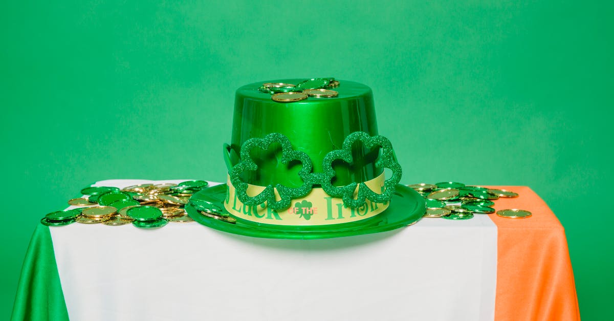 I'm an Irish citizen living in a different EU country, can I use my foreign ID if it has my Irish nationality on it [duplicate] - Green hat and coins on table with Irish flag