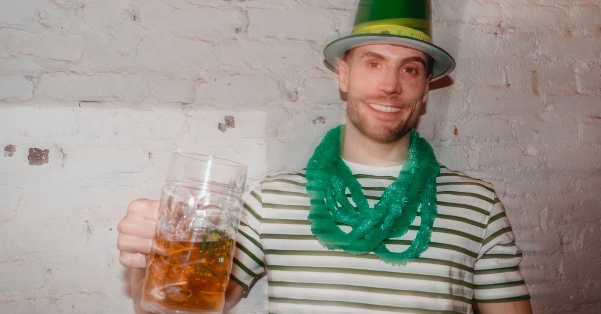 I'm an Irish citizen living in a different EU country, can I use my foreign ID if it has my Irish nationality on it [duplicate] - Through glass wall view of smiling male in shamrock hat looking at camera with jar of beer during Feast of Saint Patrick