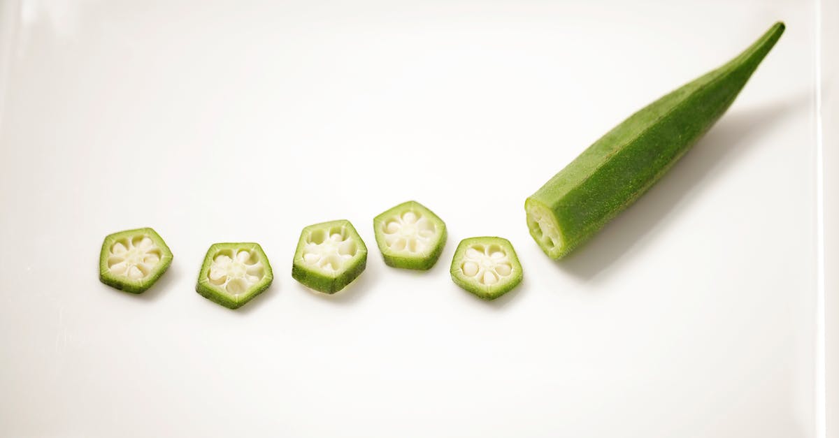 I-95 Toll Stations From Newark NJ to Pentagon - Chopped natural okra on ceramic plate I-95 Toll Stations From Newark NJ to Pentagon - Chopped natural okra on ceramic plate