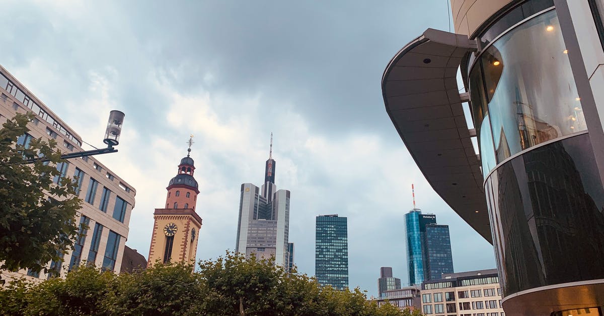 I am 15. Can I travel to Germany alone? - Low Angle Shot of the Frankfurt am Main Skyline I am 15. Can I travel to Germany alone? - Low Angle Shot of the Frankfurt am Main Skyline