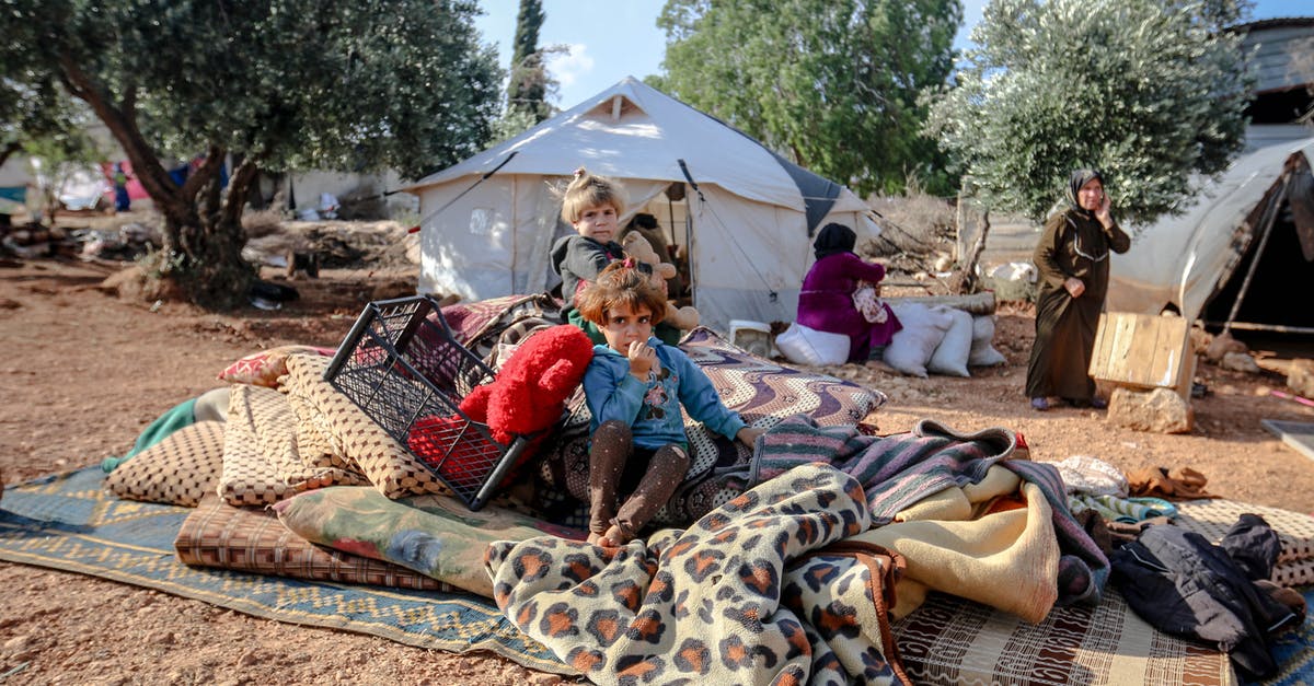 I am interested in visiting a refugee camp. What would be a good place to do so in Europe? [closed] - Children sitting in refugee camp