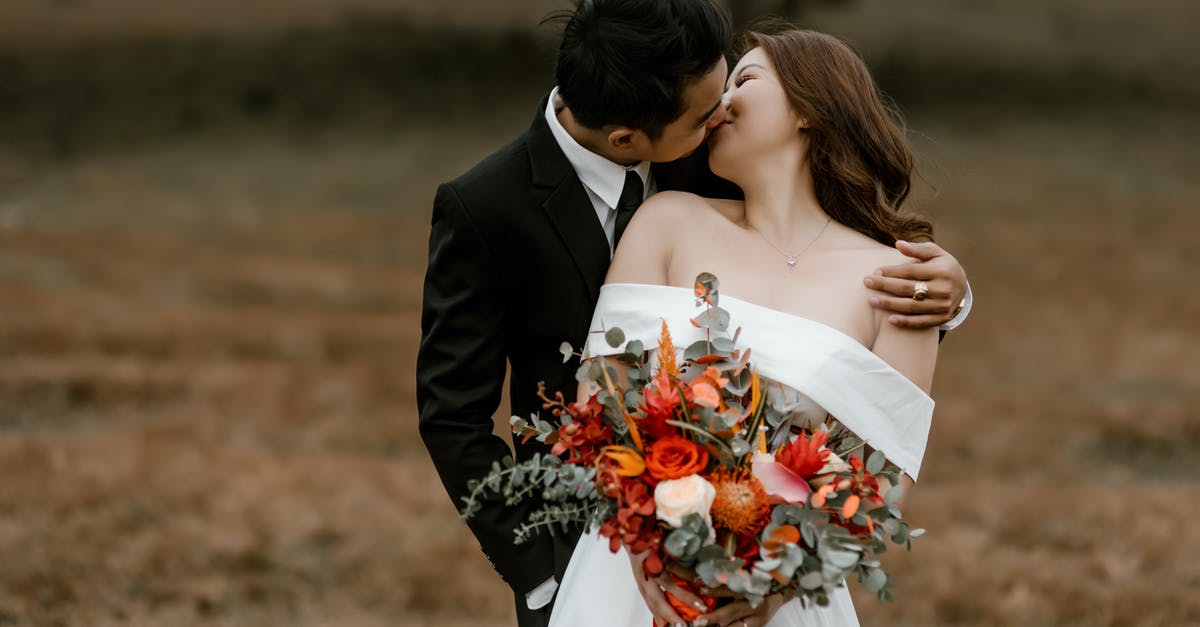 I married an Asian citizen and I'm European. Does my husband need a visa to come to Europe? - Loving Asian groom and bride with bouquet of flowers wearing wedding outfits kissing while standing in nature with blurred background in daylight I married an Asian citizen and I'm European. Does my husband need a visa to come to Europe? - Loving Asian groom and bride with bouquet of flowers wearing wedding outfits kissing while standing in nature with blurred background in daylight