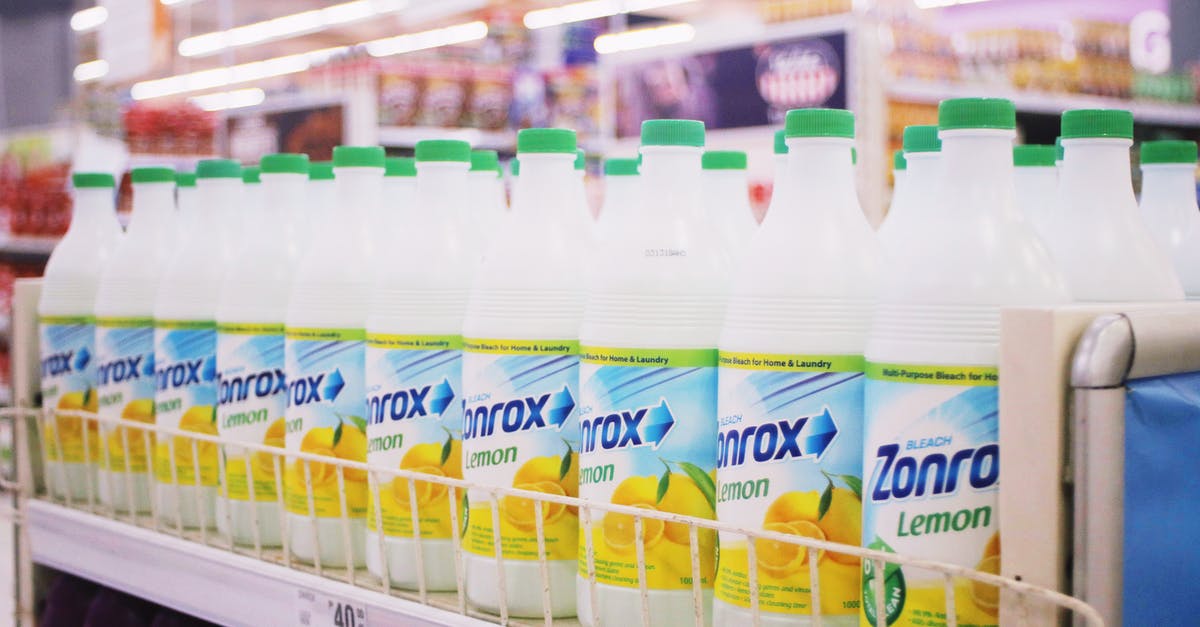 I need to buy a good quality bicycle in or near Amsterdam [closed] - Rows of plastic bottles of bleach with smell of lemon placed on shelves in supermarket