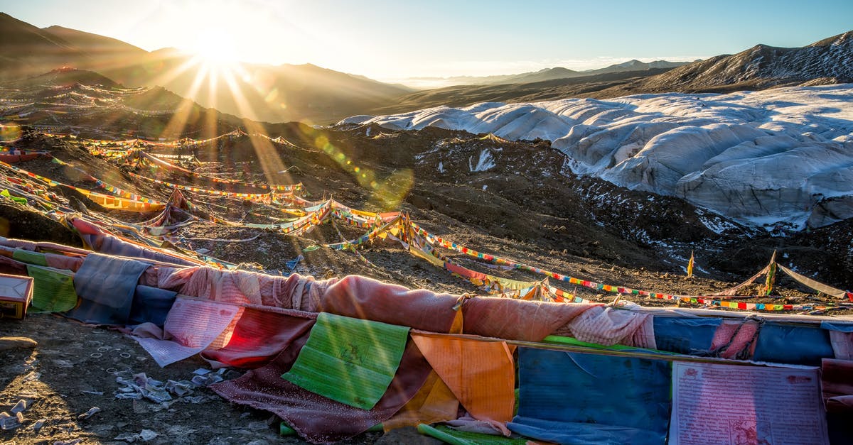 I want to travel my national country with receipt of residence card [duplicate] - Assorted-color Flags on Mountain during Sunrise