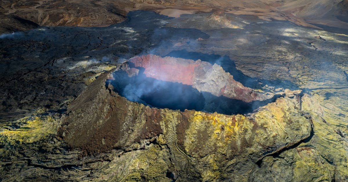 Iceland - Visiting fjords from Reykjavík in 1 day - An Aerial Shot of a Volcano, Iceland Iceland - Visiting fjords from Reykjavík in 1 day - An Aerial Shot of a Volcano, Iceland