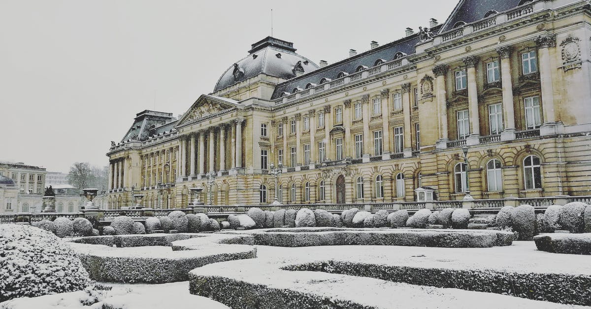 Identify a WWII-time building in Belgium - Royal Palace of Brussels under a White Sky Identify a WWII-time building in Belgium - Royal Palace of Brussels under a White Sky