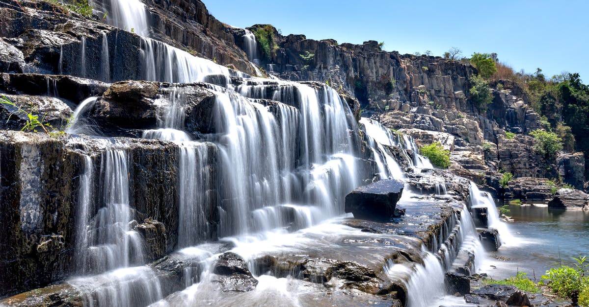 Identify this waterfall in Myanmar - Waterfalls Under Blue Sky Identify this waterfall in Myanmar - Waterfalls Under Blue Sky