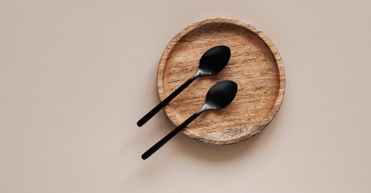 Importing silverware utensil sets to Hong Kong - Top view of composition of round wooden plate with smooth surface and similar black metal spoons on beige surface Importing silverware utensil sets to Hong Kong - Top view of composition of round wooden plate with smooth surface and similar black metal spoons on beige surface
