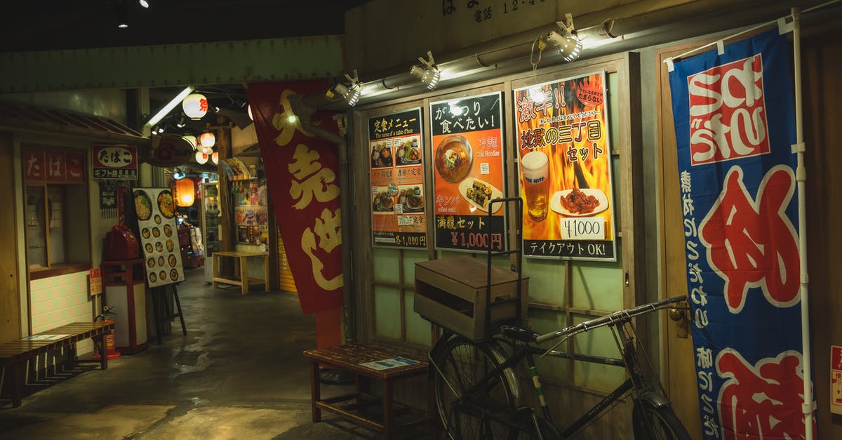 Index of local food blogs for a city? - Exterior of street with parked bicycle near cafe with advertisement of food and drinks with prices Index of local food blogs for a city? - Exterior of street with parked bicycle near cafe with advertisement of food and drinks with prices