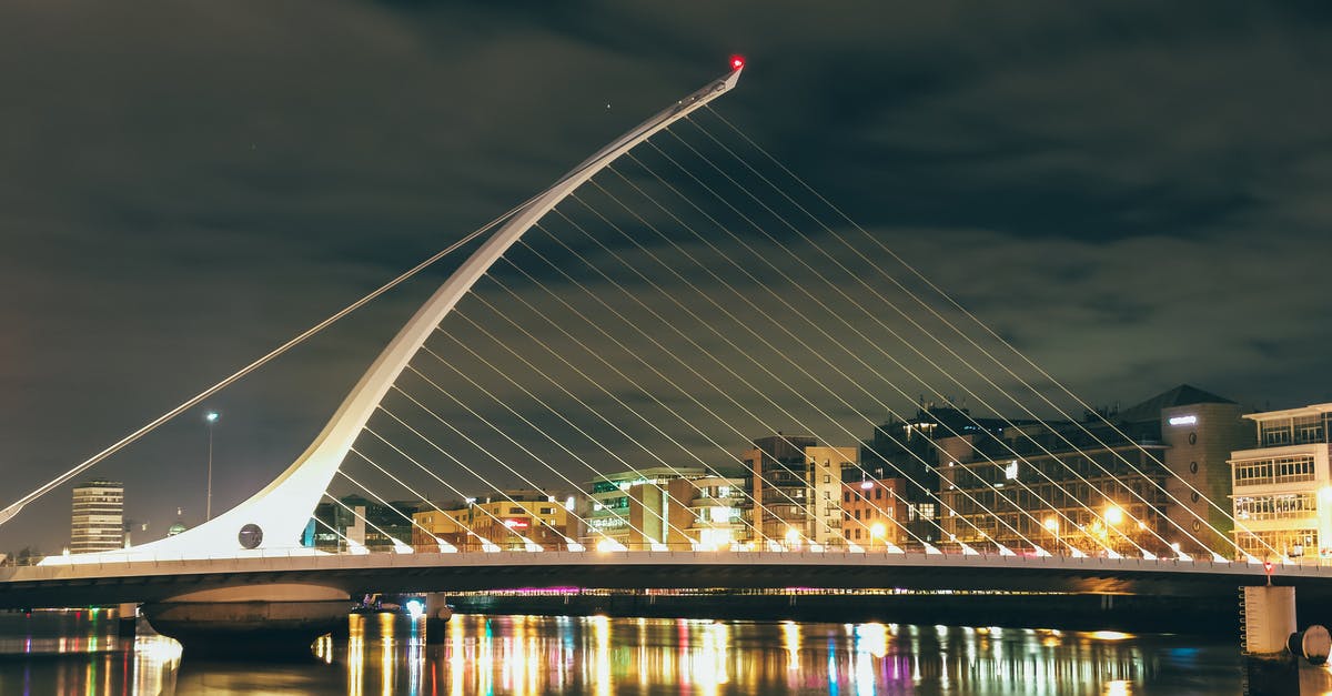 Indian traveling to Ireland via the Netherlands - Lighted Bridge over Water during Night Time Indian traveling to Ireland via the Netherlands - Lighted Bridge over Water during Night Time
