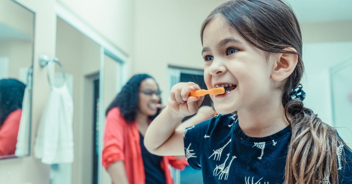 Is brushing your teeth in the public toilet a culture specific activity? [closed] - A Kid Brushing Her Teeth