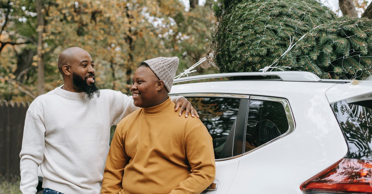 Is Christmas and New Year a good time to spend in Cape Town, South Africa? - Cheerful bearded black father embracing teen near car in countryside Is Christmas and New Year a good time to spend in Cape Town, South Africa? - Cheerful bearded black father embracing teen near car in countryside