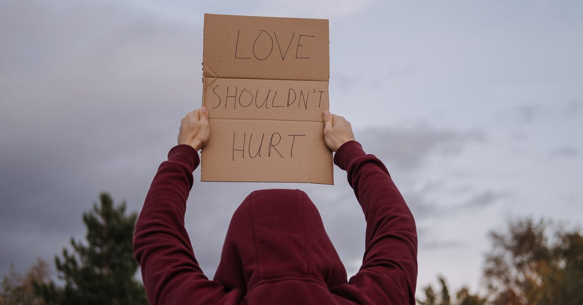 Is it a problem that I didn't report back in person to the Italian embassy upon my return to India? [closed] - Anonymous activist showing placard with anti violence inscription