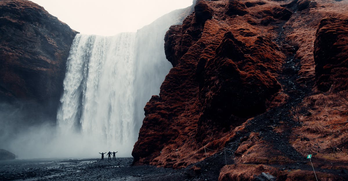 Is it practical to travel to Iceland without booking accommodation in advance in late September? - Three Men Standing Near Waterfalls
