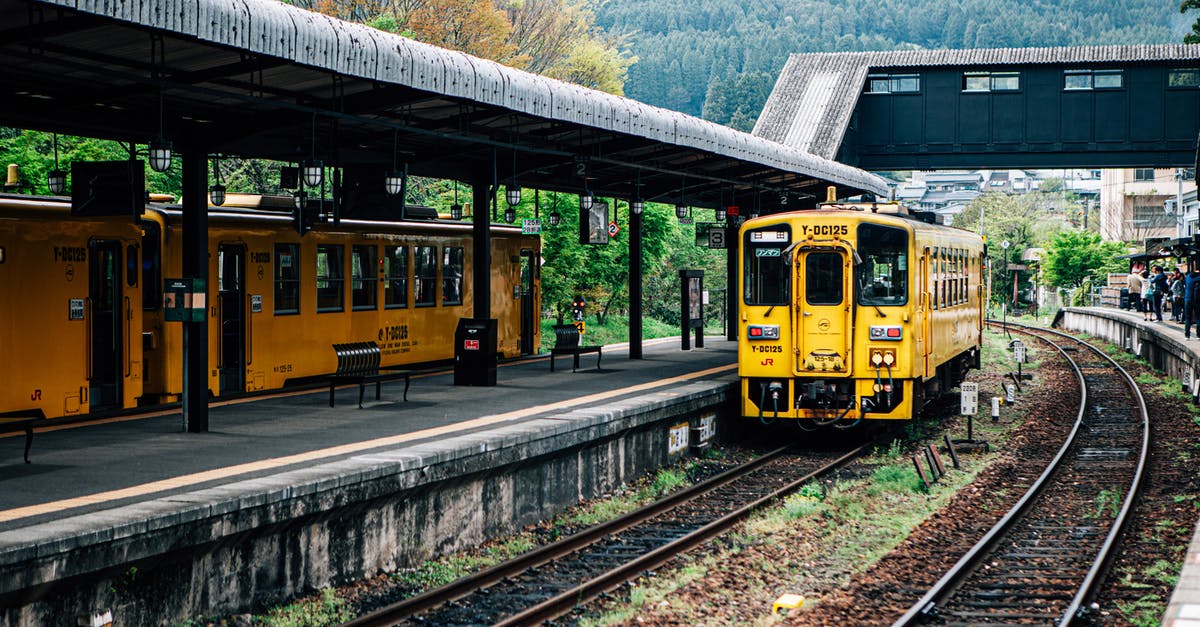 Is there a place to store bags in Gokurakabashi railway station or Mount Koya? - Bright aged train arriving at railway station Is there a place to store bags in Gokurakabashi railway station or Mount Koya? - Bright aged train arriving at railway station
