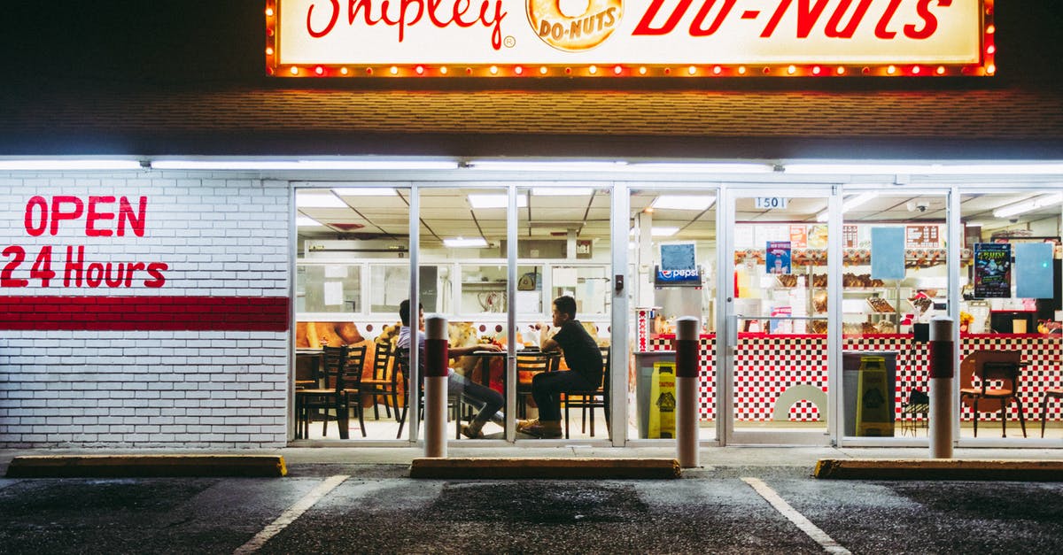 Is there any 24/7 store in Turku? - Two Person Sitting in Front of Table in Shipley Do-nuts Store