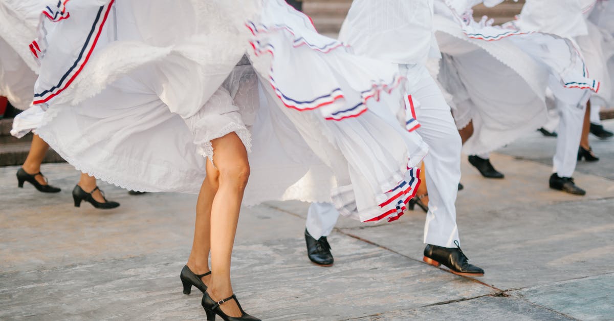 It's allowed to dance (and cultural events) on the Louvre Square? - Crop unrecognizable artists in white costumes dancing on street during festival on sunny day It's allowed to dance (and cultural events) on the Louvre Square? - Crop unrecognizable artists in white costumes dancing on street during festival on sunny day