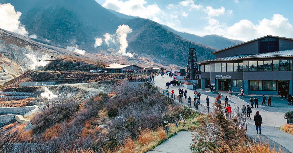 Japan formalities. What does "You may not engage in paid activities." mean? - Amazing landscape of national park with volcanic mountainous terrain with fume mist crowded with tourists and located in Hakone Japan Japan formalities. What does "You may not engage in paid activities." mean? - Amazing landscape of national park with volcanic mountainous terrain with fume mist crowded with tourists and located in Hakone Japan