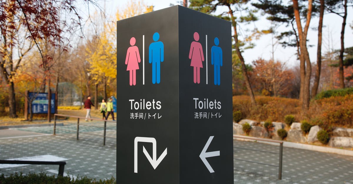 Jjimjilbang in Korea - Toilet Sign in a Park Jjimjilbang in Korea - Toilet Sign in a Park