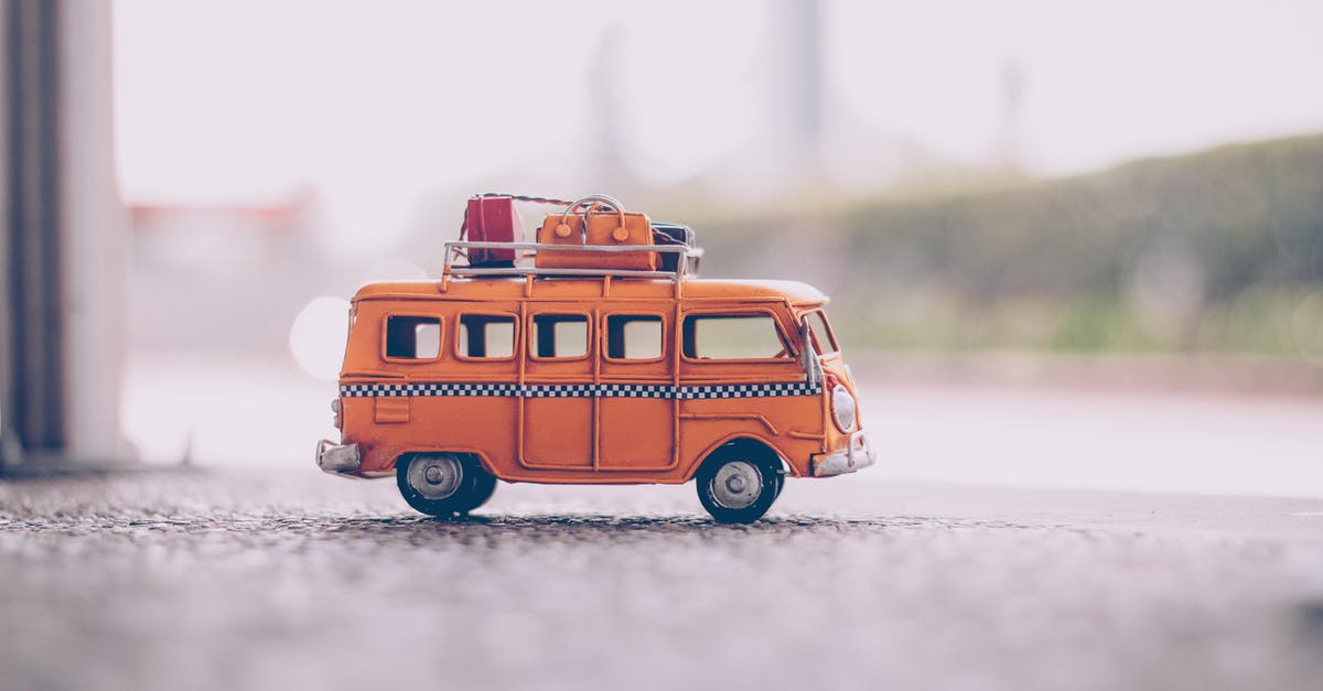 Kaza to Manali via Rohtang Pass in bus / shared vehicle - Orange Van Die-cast Model on Pavement Kaza to Manali via Rohtang Pass in bus / shared vehicle - Orange Van Die-cast Model on Pavement