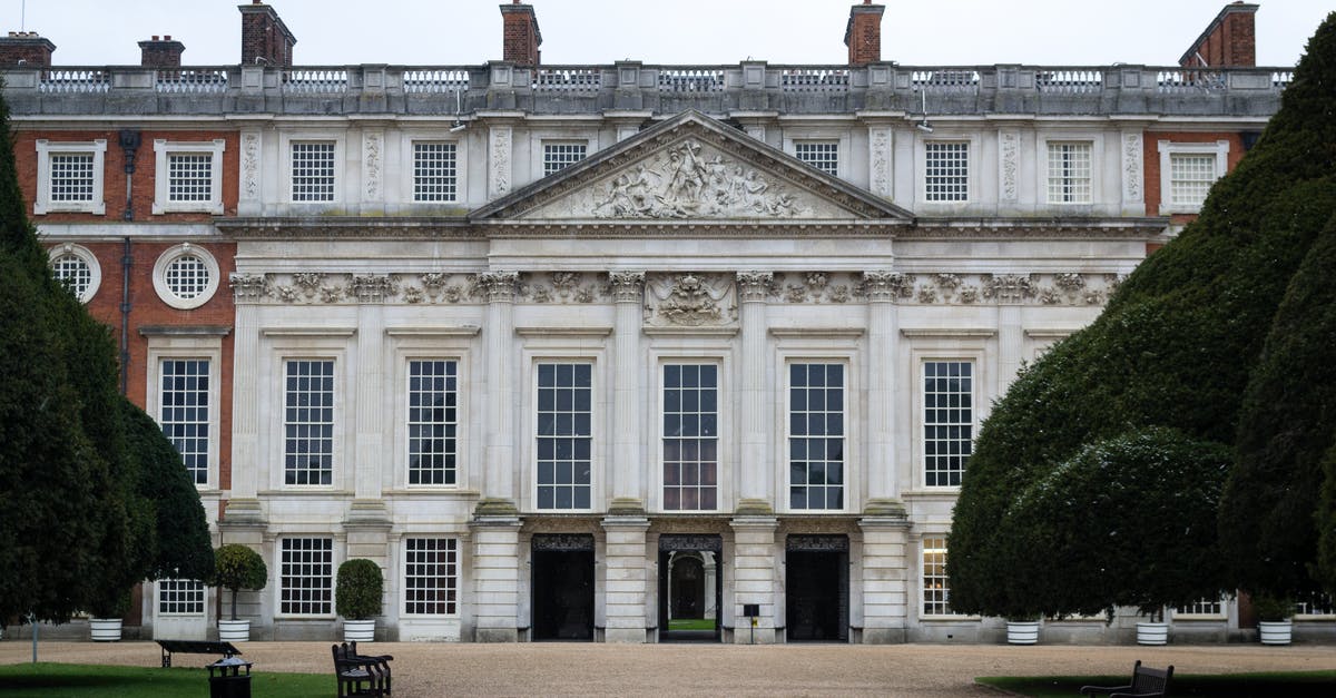 Landed briefly in London for 9 hrs, can I return to the UK again without going home (Australia) first? - Exterior The Hampton Court Palace East Facade in London Landed briefly in London for 9 hrs, can I return to the UK again without going home (Australia) first? - Exterior The Hampton Court Palace East Facade in London