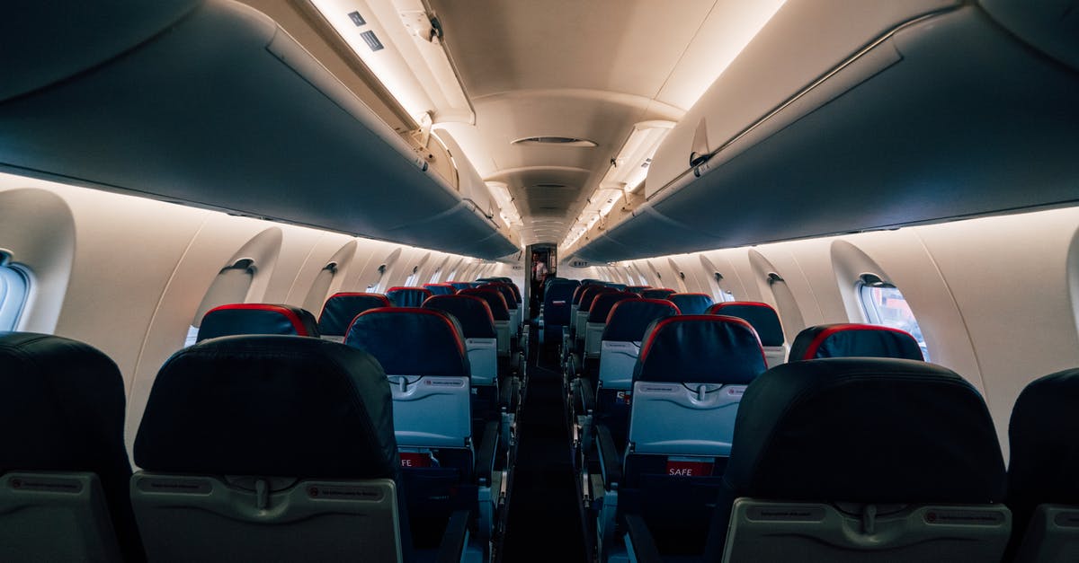Las Vegas Airport Navigation from Customs to Departures - Inside of empty aircraft before departure Las Vegas Airport Navigation from Customs to Departures - Inside of empty aircraft before departure