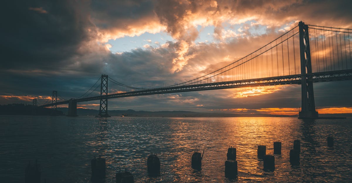 Layover in San Francisco - Silhouette of Golden Gate Bridge during Golden Hour Layover in San Francisco - Silhouette of Golden Gate Bridge during Golden Hour