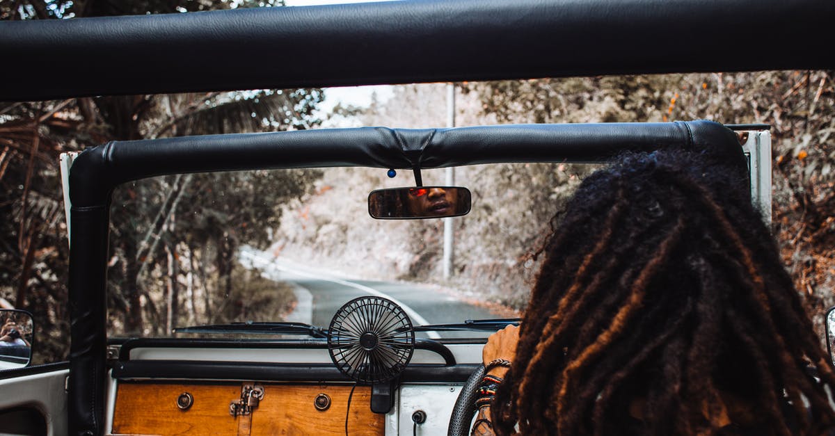 Looking for a way to map all my weekend driving [closed] - Back view of unrecognizable traveler with stylish dreadlocks spinning steering wheel while driving car and reflecting in small mirror
