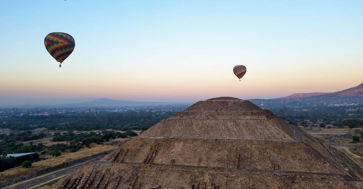 Lost license out of state need to fly soon - Ancient Pyramid of Sun under flying air balloons in Teotihuacan Lost license out of state need to fly soon - Ancient Pyramid of Sun under flying air balloons in Teotihuacan