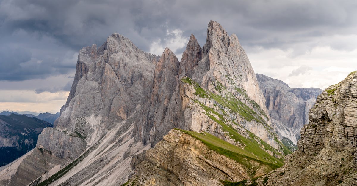 Lufthansa & Dolomiti, Europe to Asia - Gray Rocky Mountain Under White Cloudy Sky Lufthansa & Dolomiti, Europe to Asia - Gray Rocky Mountain Under White Cloudy Sky