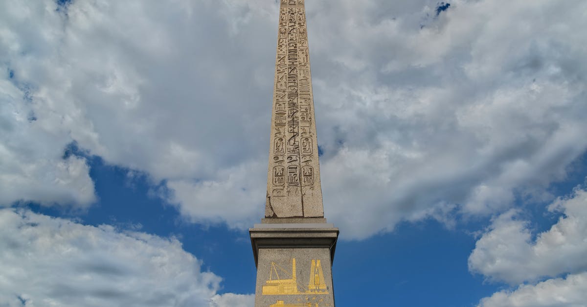 Luxor obelisk in Paris vs Luxor Las Vegas obelisk [closed] - The Towering Luxor Obelisk at the Place De La Concorde in Paris