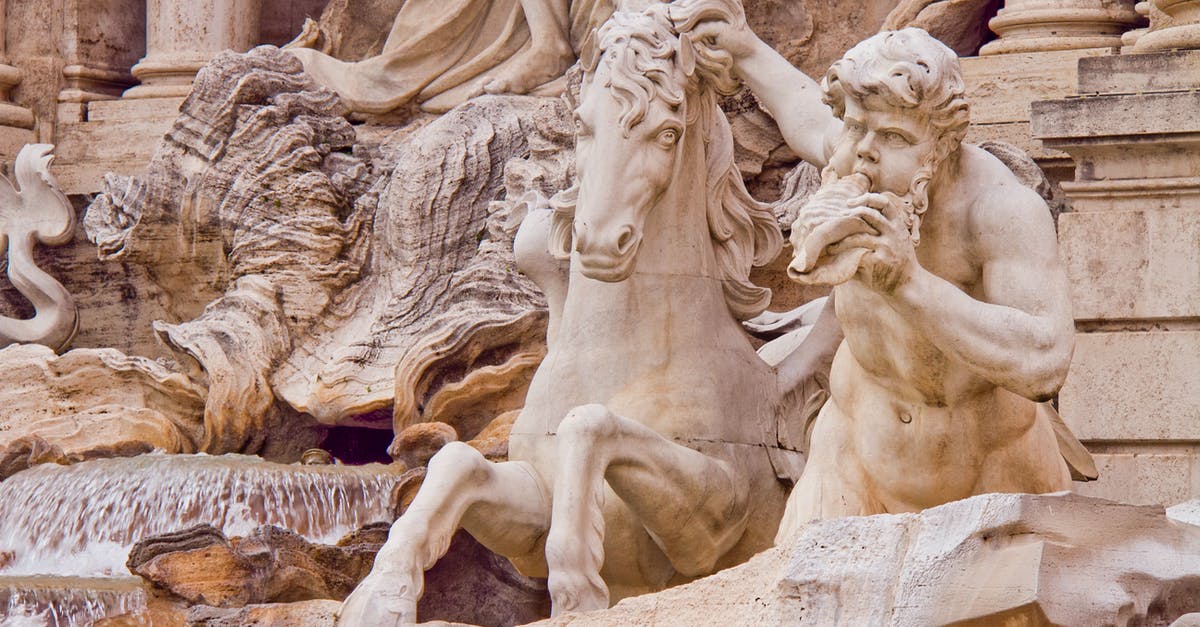 Maps of Rome, Italy - Sculptures of A Trevi Fountain Maps of Rome, Italy - Sculptures of A Trevi Fountain