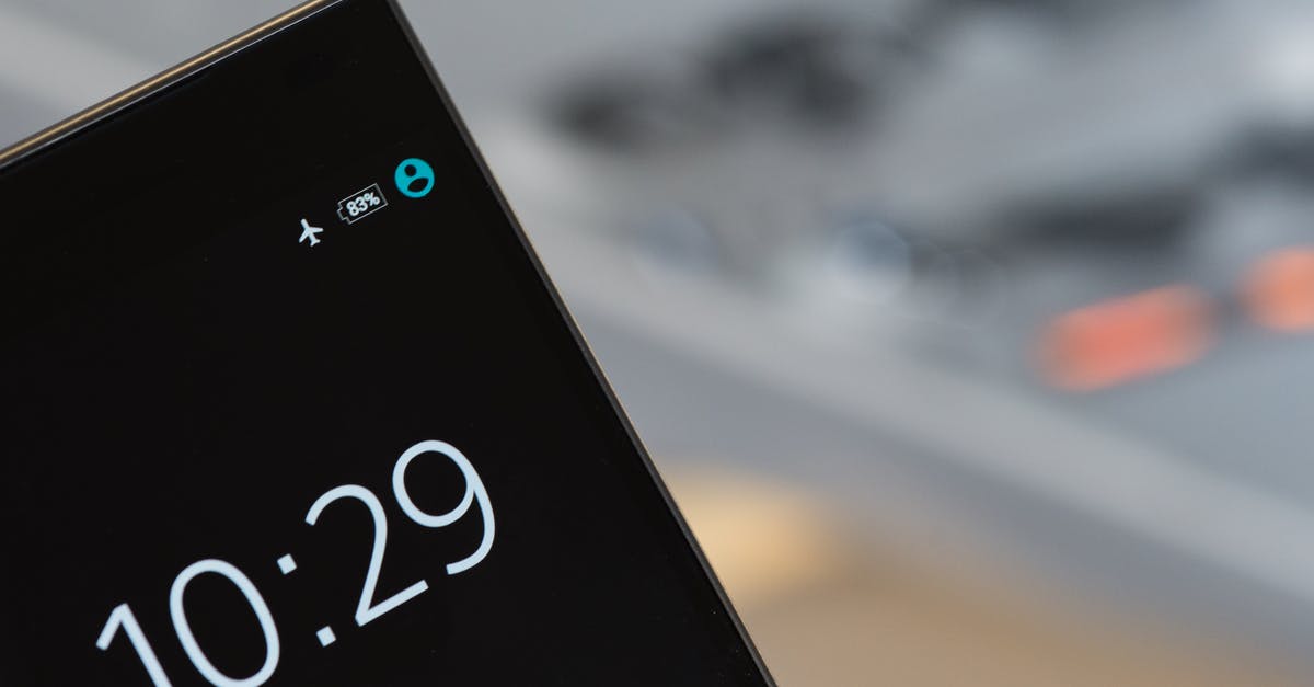 Mobile phones must be turned off while the plane is being refueled? - Black Android Smartphone at 10:29