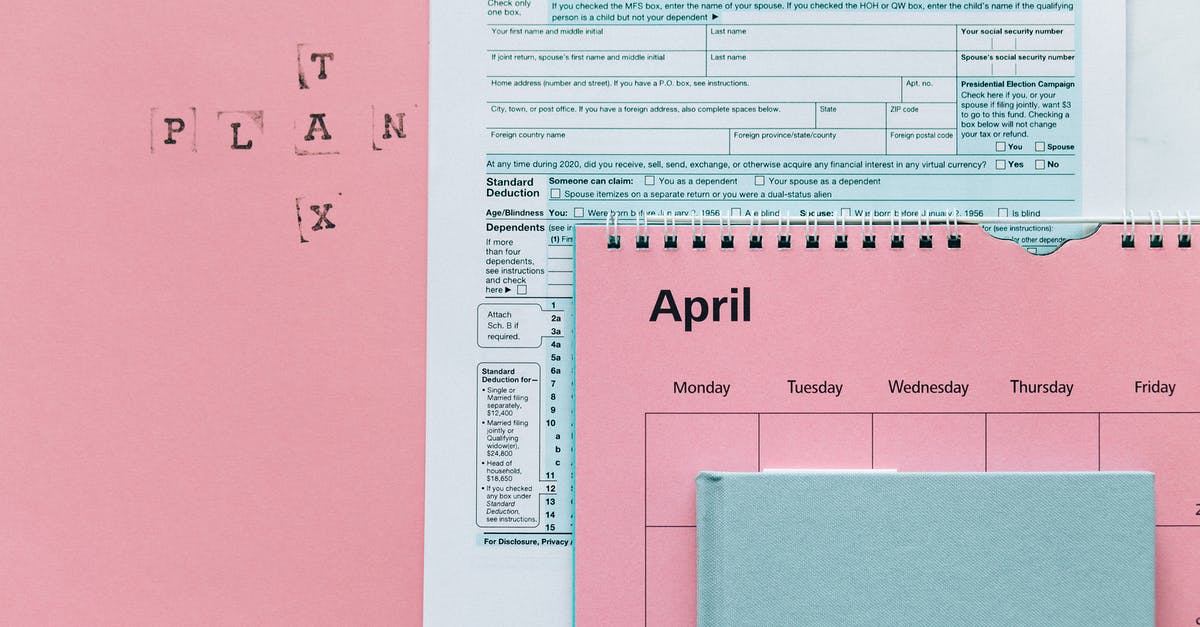 Monthly income section - Tax Return Form and 2021 Planner on Pink Surface Monthly income section - Tax Return Form and 2021 Planner on Pink Surface
