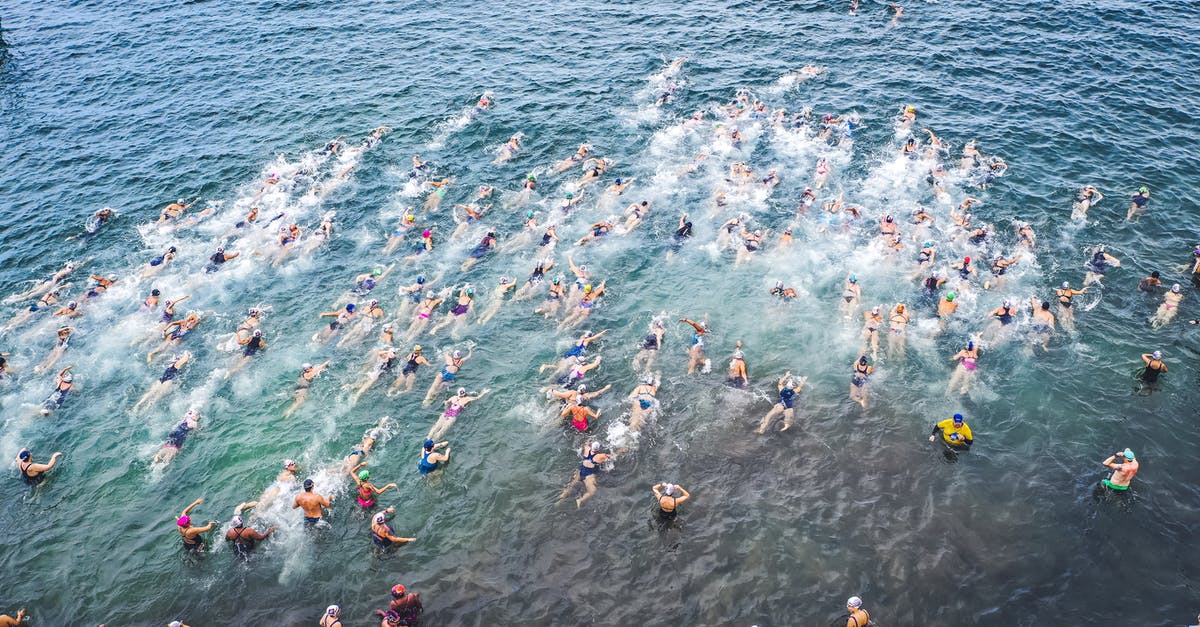 Must I enter Croatia from the Schengen area? - People entering water during swim challenge Must I enter Croatia from the Schengen area? - People entering water during swim challenge