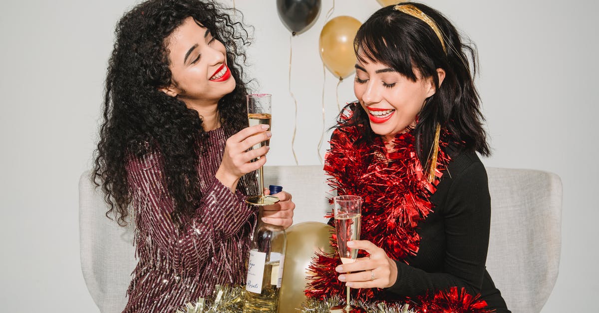 My friend from Texas wants to go on holiday to the UK, but has no passport. Will she need to make one? [closed] - Cheerful women with glasses of champagne among balloons