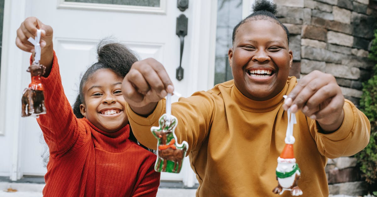 My sister will sponsor her place for my stay in UK,what should my sister show of proof for my UK Visa? - Cheerful smiling black teens demonstrating Christmas decorations