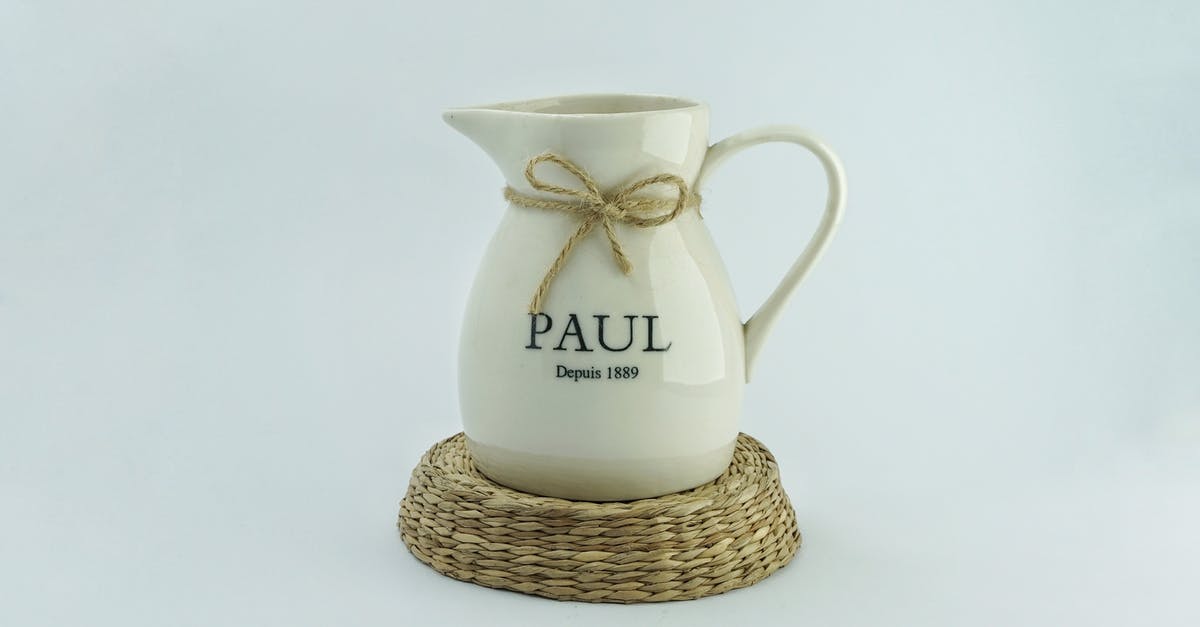 Name of a monastery/restaurant in Austria - A White Pitcher with Printed Name Name of a monastery/restaurant in Austria - A White Pitcher with Printed Name
