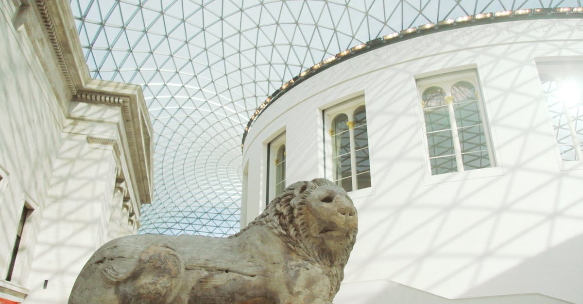 Name of British Museum Exhibit on objects of civil disobedience? - Gray Animal Statue Inside Building Name of British Museum Exhibit on objects of civil disobedience? - Gray Animal Statue Inside Building