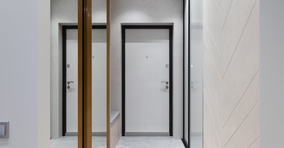 New application for UK visitor visa after previous refusal - Modern hallway with mirror walls and white door New application for UK visitor visa after previous refusal - Modern hallway with mirror walls and white door