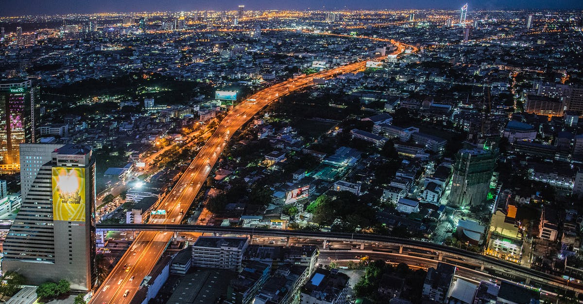 Night buses from Bangkok to Hua Hin - Bird's Eye View Of City During Night Night buses from Bangkok to Hua Hin - Bird's Eye View Of City During Night