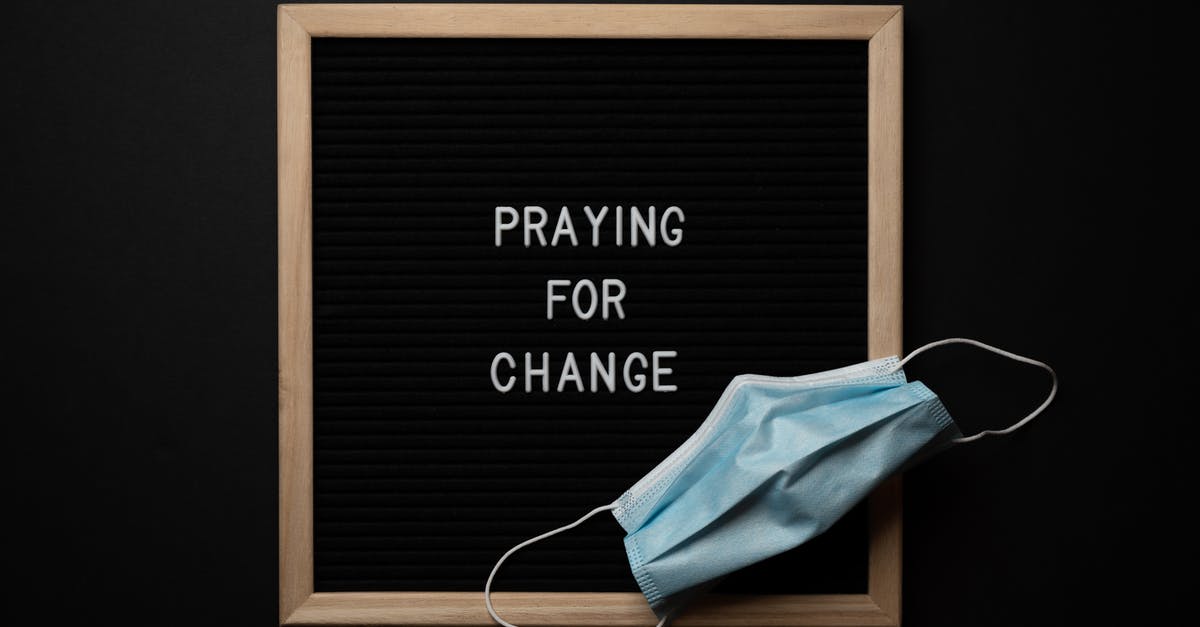No refund cancellation policy and CoViD-19 - Praying for change text in frame near mask placed on blackboard No refund cancellation policy and CoViD-19 - Praying for change text in frame near mask placed on blackboard