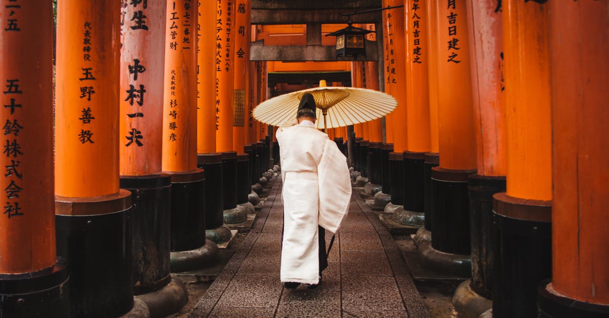 One night in a traditional temple in Japan - Man Holding An Umbrella One night in a traditional temple in Japan - Man Holding An Umbrella