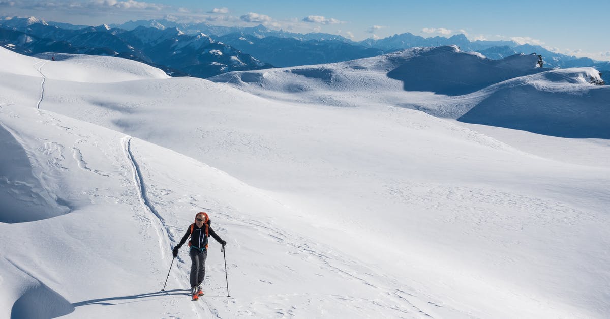 Outdoor climbing tour in/departing from Bangkok - A Man Ski Touring on Snow Covered Mountain Outdoor climbing tour in/departing from Bangkok - A Man Ski Touring on Snow Covered Mountain