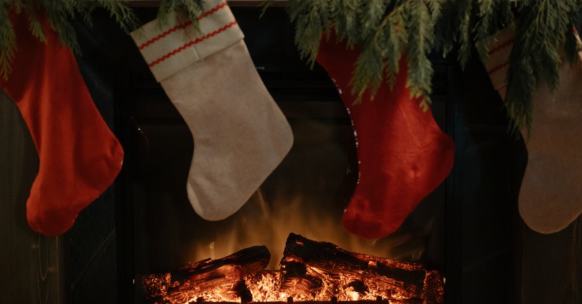 Paris in Jan Christmas decorations - Christmas Socks Hanging at a Fireplace Paris in Jan Christmas decorations - Christmas Socks Hanging at a Fireplace
