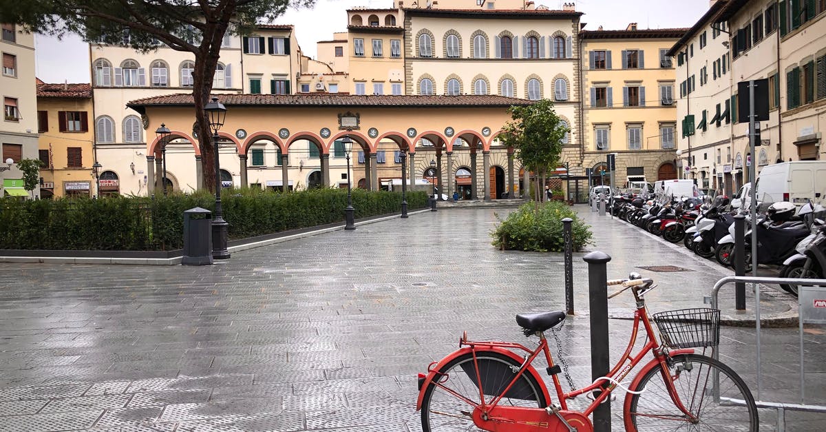 Parking rules for motorbikes in Rome, Italy - Bike Locked in a Pole Parking rules for motorbikes in Rome, Italy - Bike Locked in a Pole