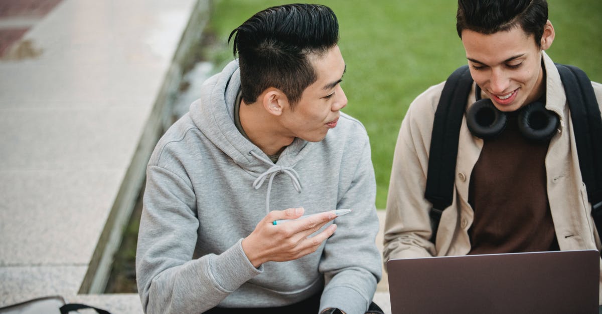 Partner of short term student, applied for Luxembourg citizenship - should she mention it in the landing interview at the UK border (visitor visa)? - Cheerful young multiracial male friends in casual outfits sitting on stone border and doing and discussing research using laptop Partner of short term student, applied for Luxembourg citizenship - should she mention it in the landing interview at the UK border (visitor visa)? - Cheerful young multiracial male friends in casual outfits sitting on stone border and doing and discussing research using laptop