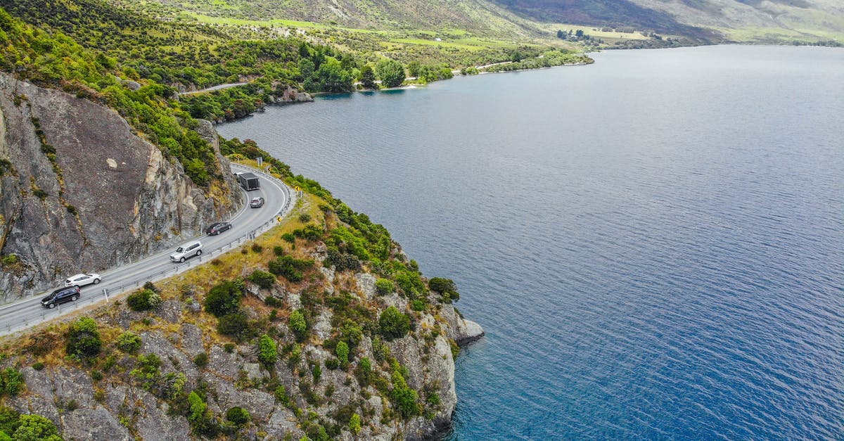 Petrol prices in New Zealand - Aerial View of Road Near Body of Water Petrol prices in New Zealand - Aerial View of Road Near Body of Water